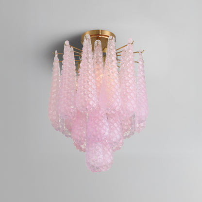 Ollie 4 Light Aged Brass Semi Flush Mount
