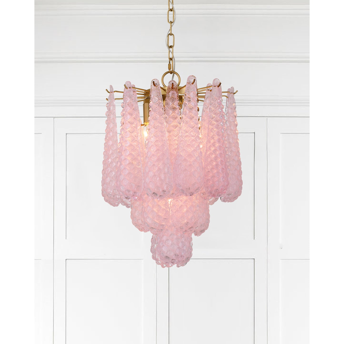 Ollie 4 Light Aged Brass Pendant