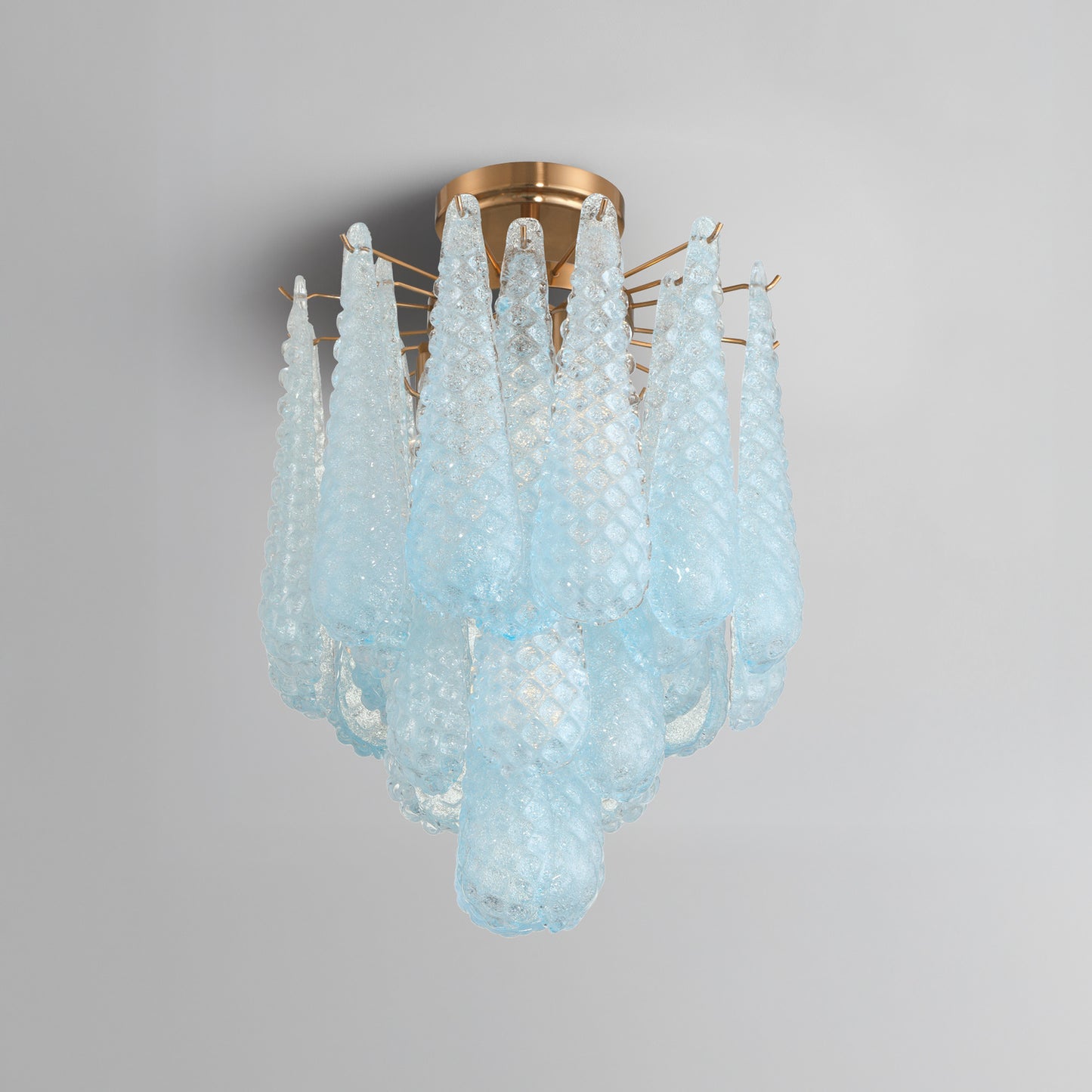 Ollie 4 Light Aged Brass Semi Flush Mount