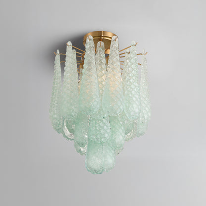 Ollie 4 Light Aged Brass Semi Flush Mount
