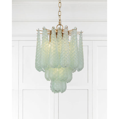Ollie 4 Light Aged Brass Pendant