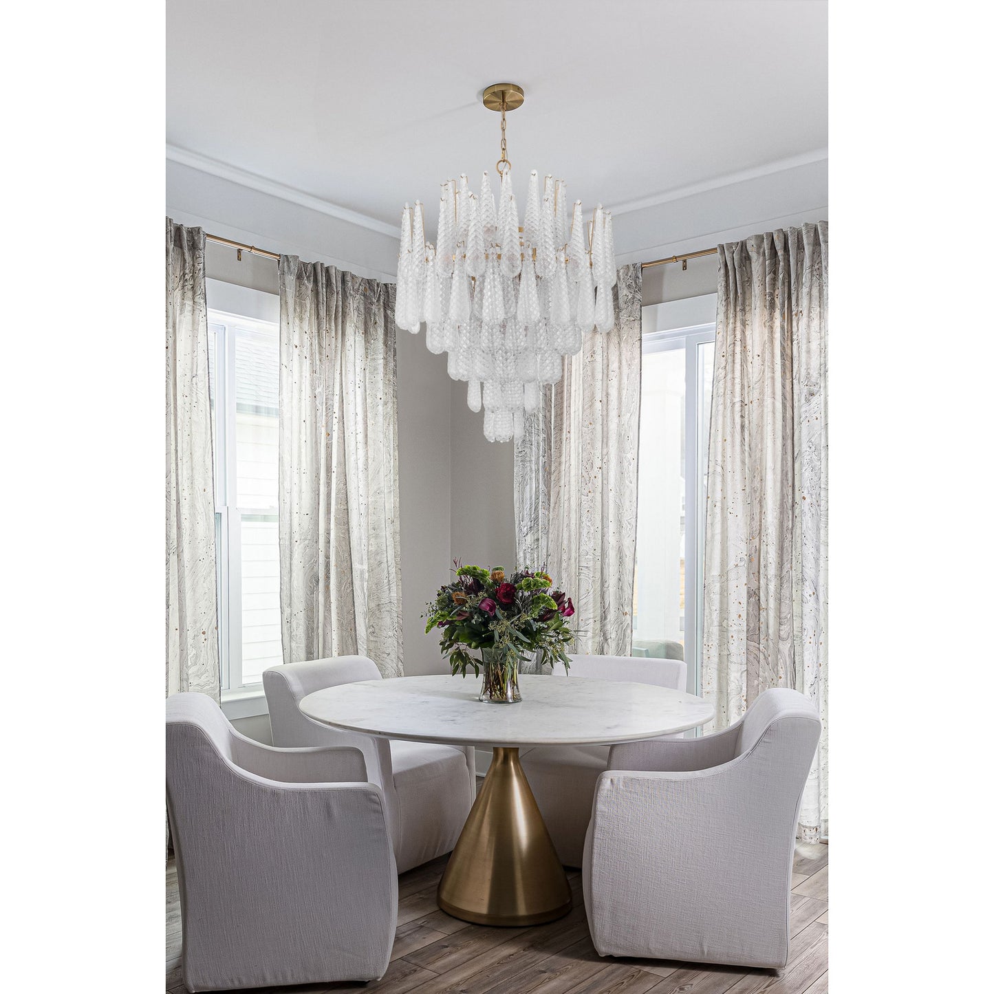 Ollie 21 Light Aged Brass Chandelier