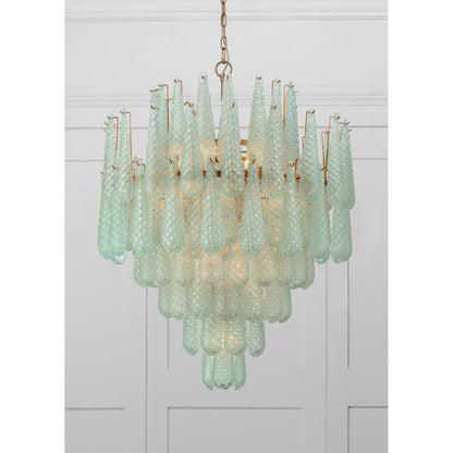 Ollie 21 Light Aged Brass Chandelier