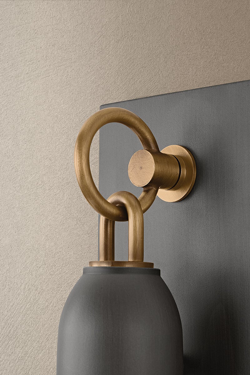 Troy Osprey Outdoor Wall Sconce Patina Brass / Graphite Detail 1