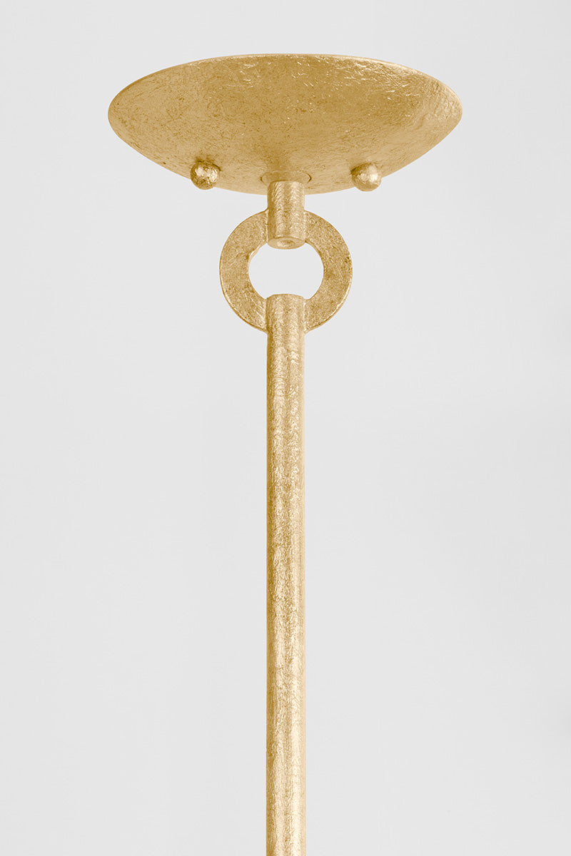 Troy Olancha Pendant Vintage Gold Leaf Detail 1