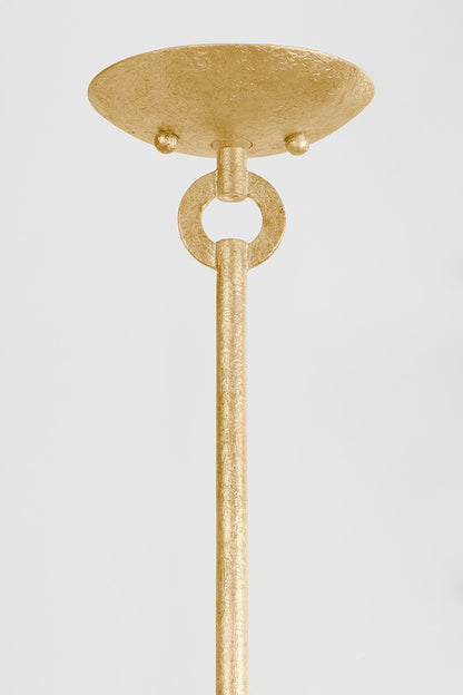 Troy Olancha Pendant Vintage Gold Leaf Detail 1