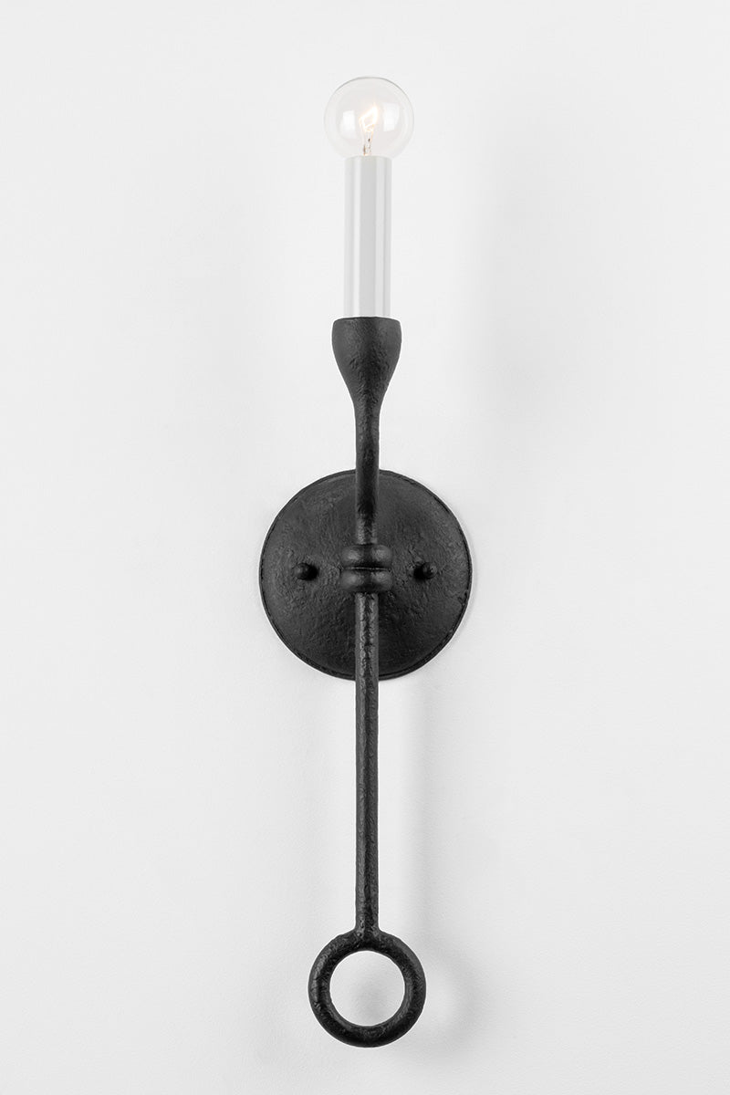 Troy Orson Wall Sconce Black Iron Detail 1