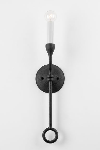 Troy Orson Wall Sconce Black Iron Detail 1