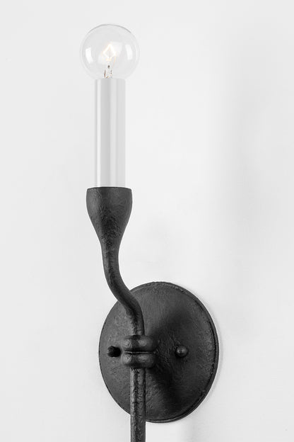 Troy Orson Wall Sconce Black Iron Detail 2