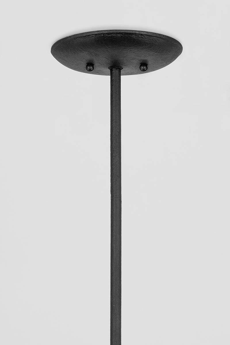 Troy Orson Chandelier Black Iron Detail 1