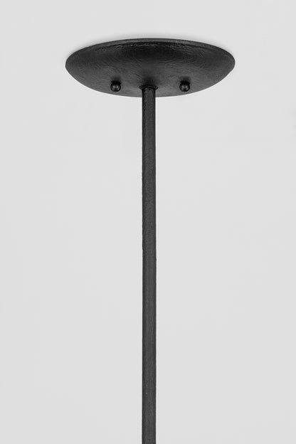 Troy Orson Chandelier Black Iron Detail 1