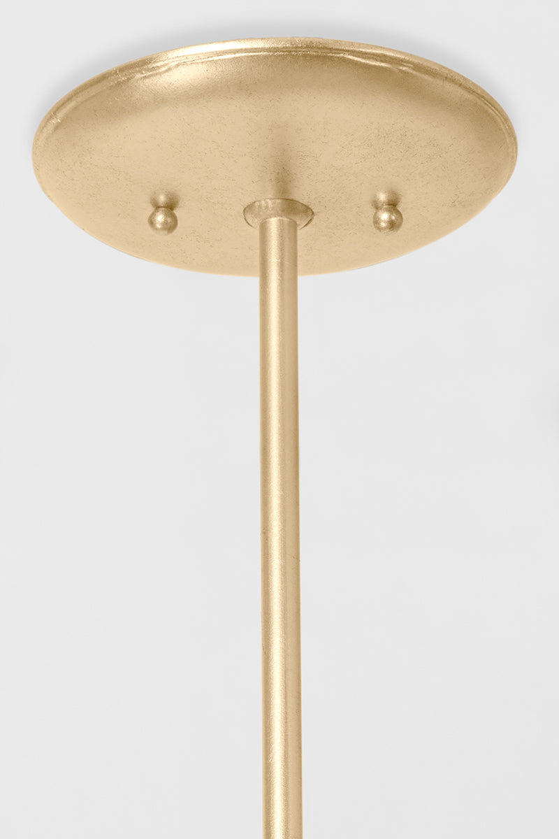 Troy Orson Chandelier Vintage Gold Leaf Detail 1