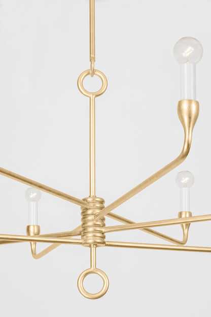 Troy Orson Chandelier Vintage Gold Leaf Detail 2