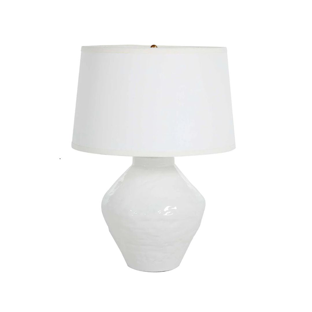 Gabby Osborn Table Lamp Antique Brass, Textured White