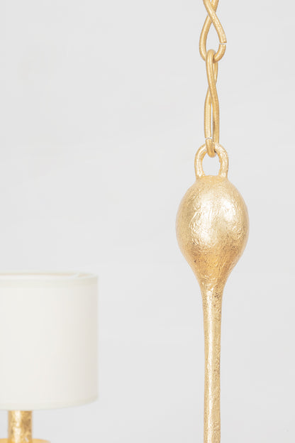 Troy Osmond Chandelier Vintage Gold Leaf Detail 5