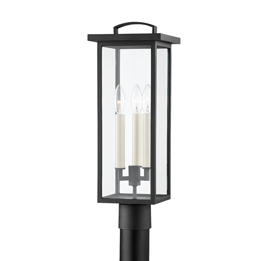 Troy Eden Exterior Post Textured Black