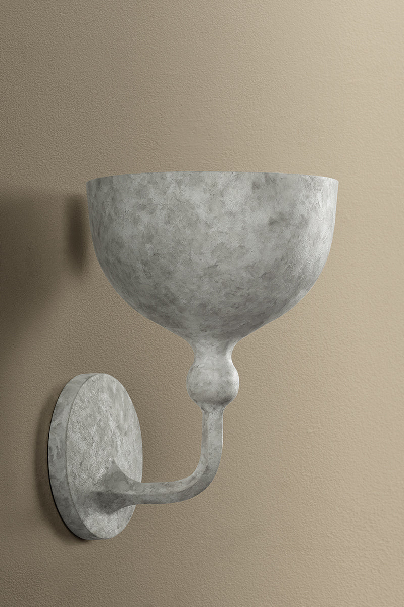 Troy Paget Wall Sconce Weathered Teak Wood Detail 4