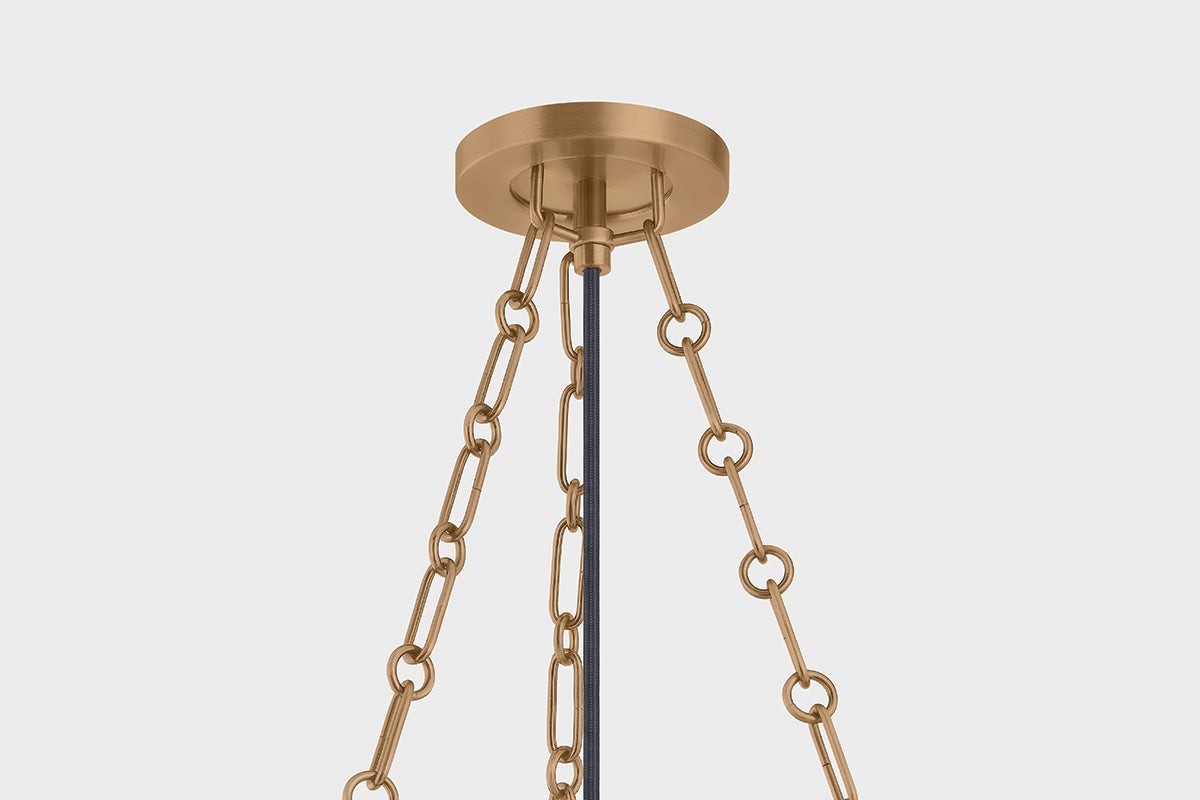 Troy Paradigm Pendant Patina Brass Detail 1