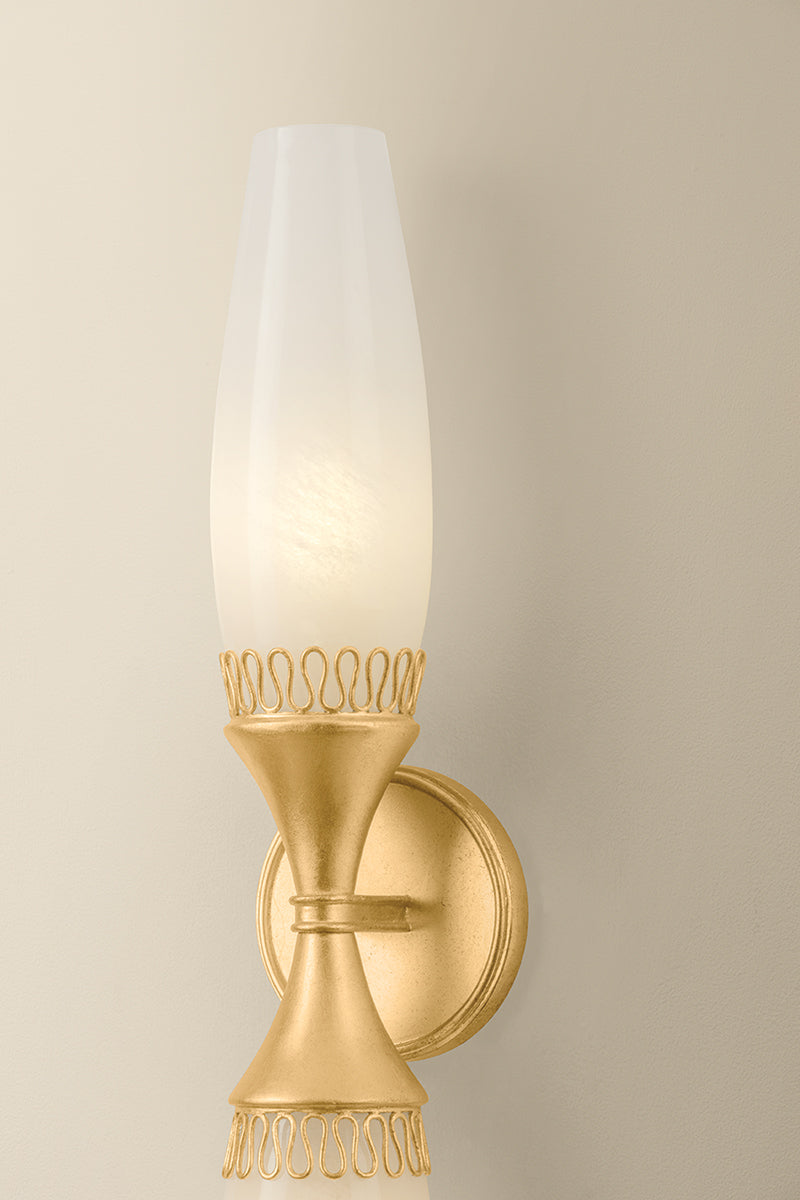 Hudson Valley Pennebrook 2-Light Wall Sconce Vintage Gold Leaf detail view 5