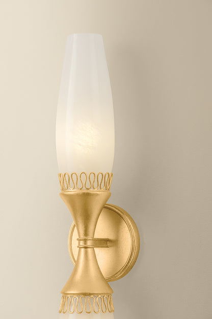 Hudson Valley Pennebrook 2-Light Wall Sconce Vintage Gold Leaf detail view 5