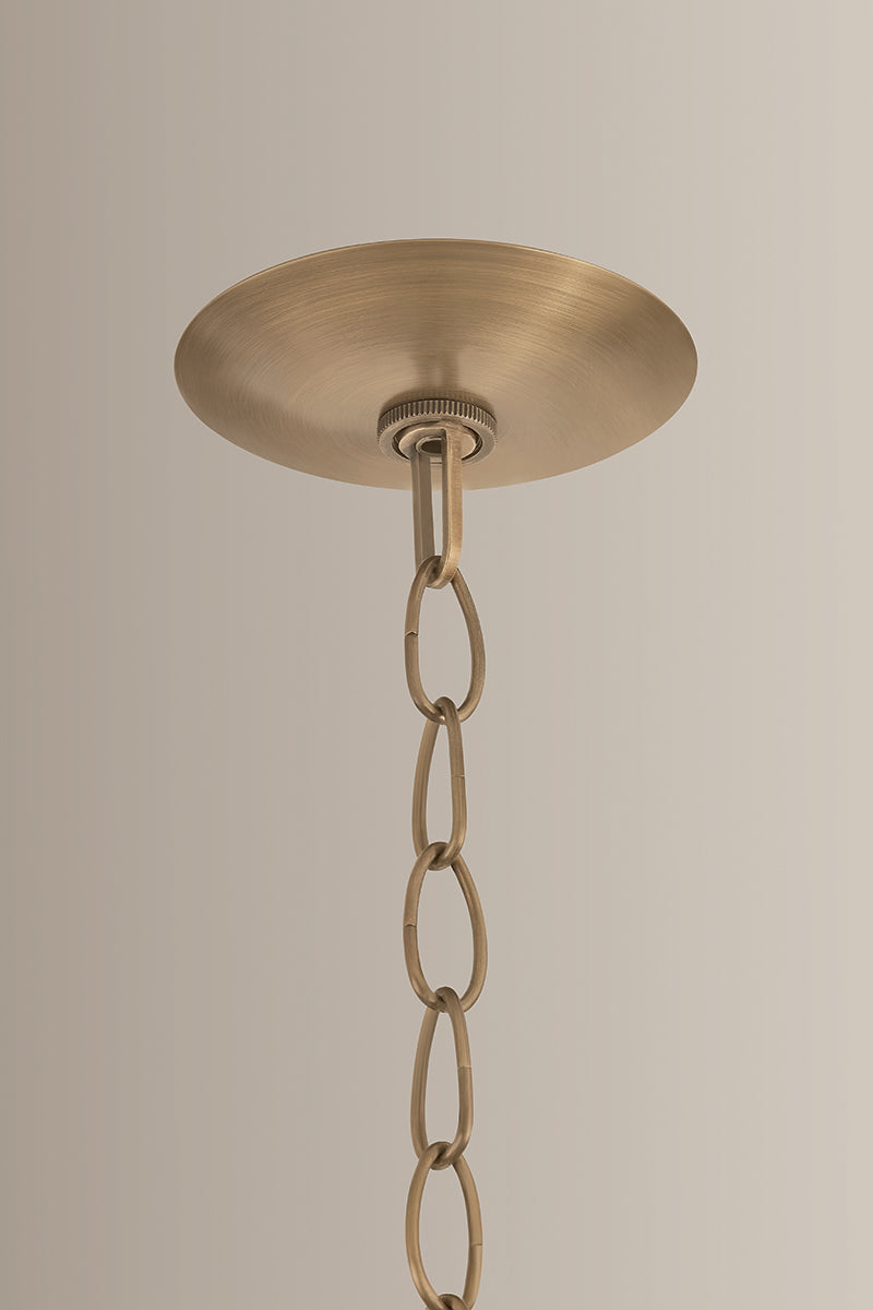 Troy Petal Pendant Patina Brass Detail 1