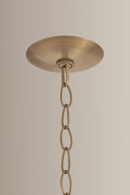 Troy Petal Pendant Patina Brass Detail 1