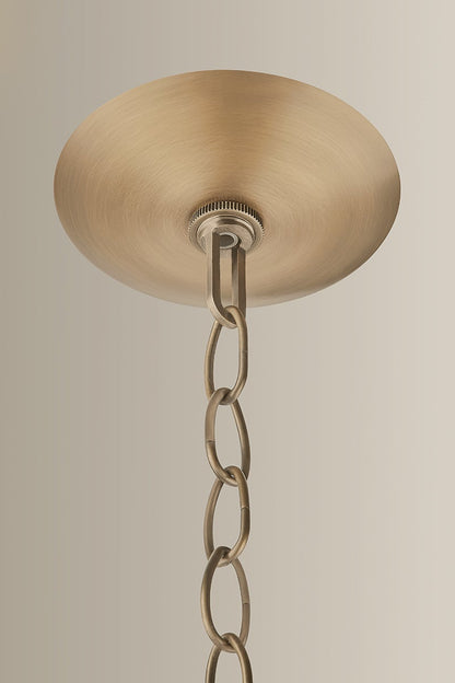 Troy Petal Pendant Patina Brass Detail 2