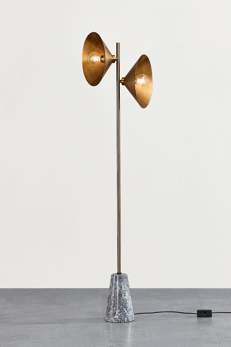 Troy Bash Floor Lamp Patina Brass Detail 3
