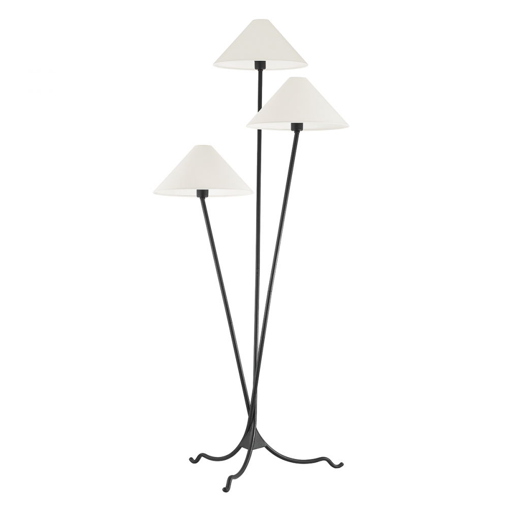 Troy Cedar Floor Lamp Forged Iron