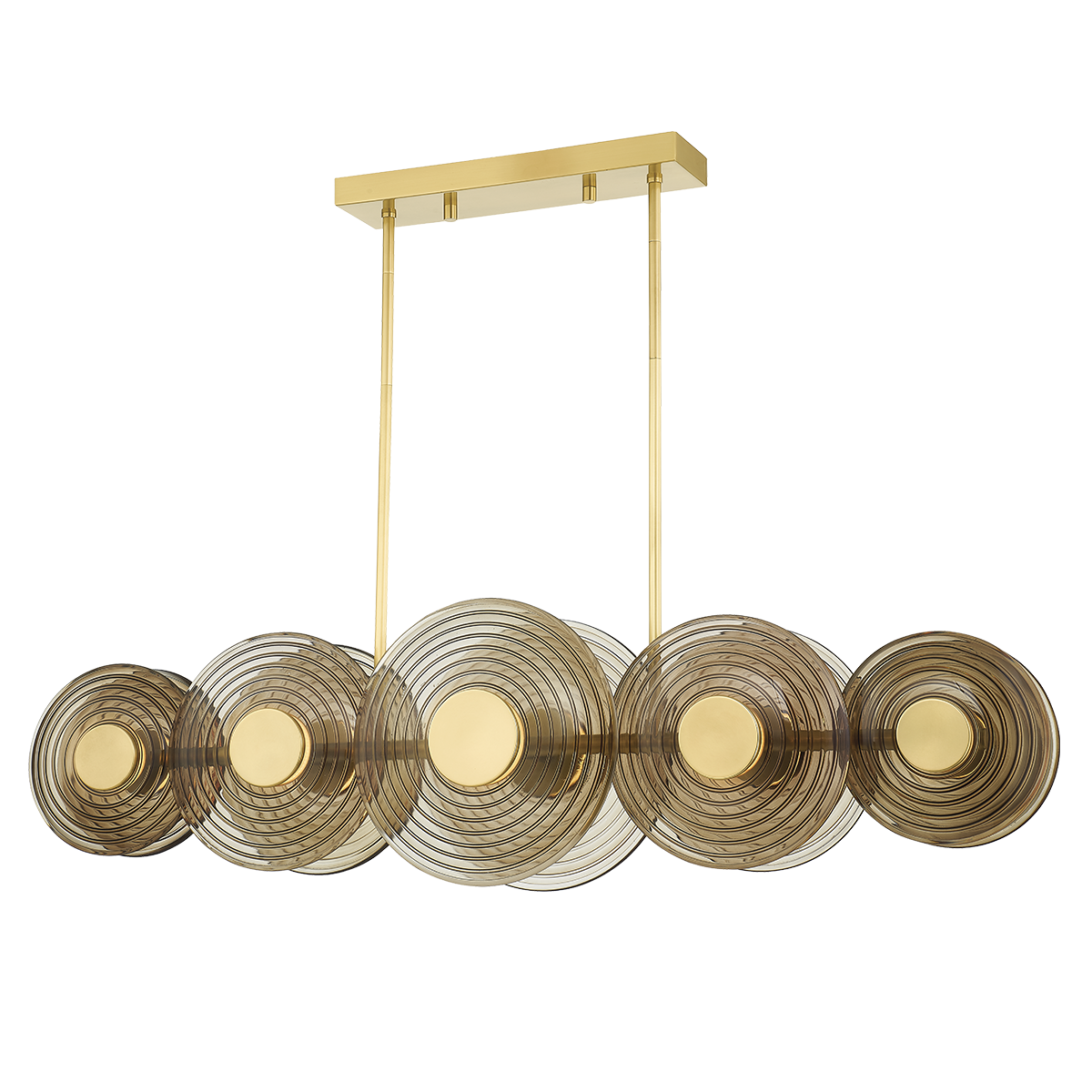 Hudson Valley Griston Linear Chandelier Aged Brass