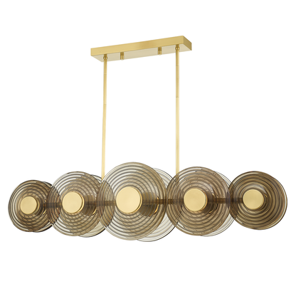 Hudson Valley Griston Linear Chandelier Aged Brass
