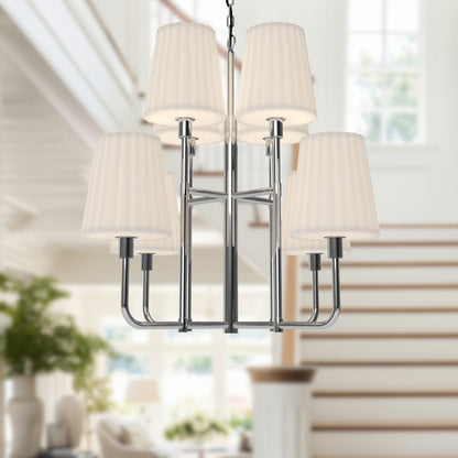Plisse 30" 8-Light Chandelier
