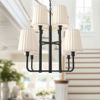 Plisse 30" 8-Light Chandelier