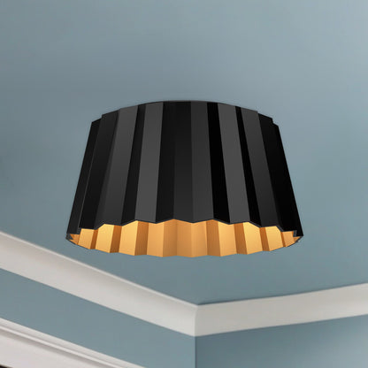 Plisse 14" 2-Light Flush Mount