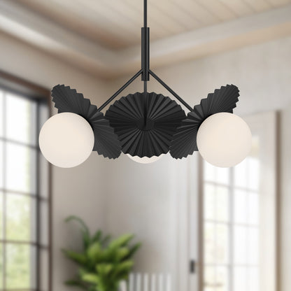 Plume 34" 3-Light Chandelier