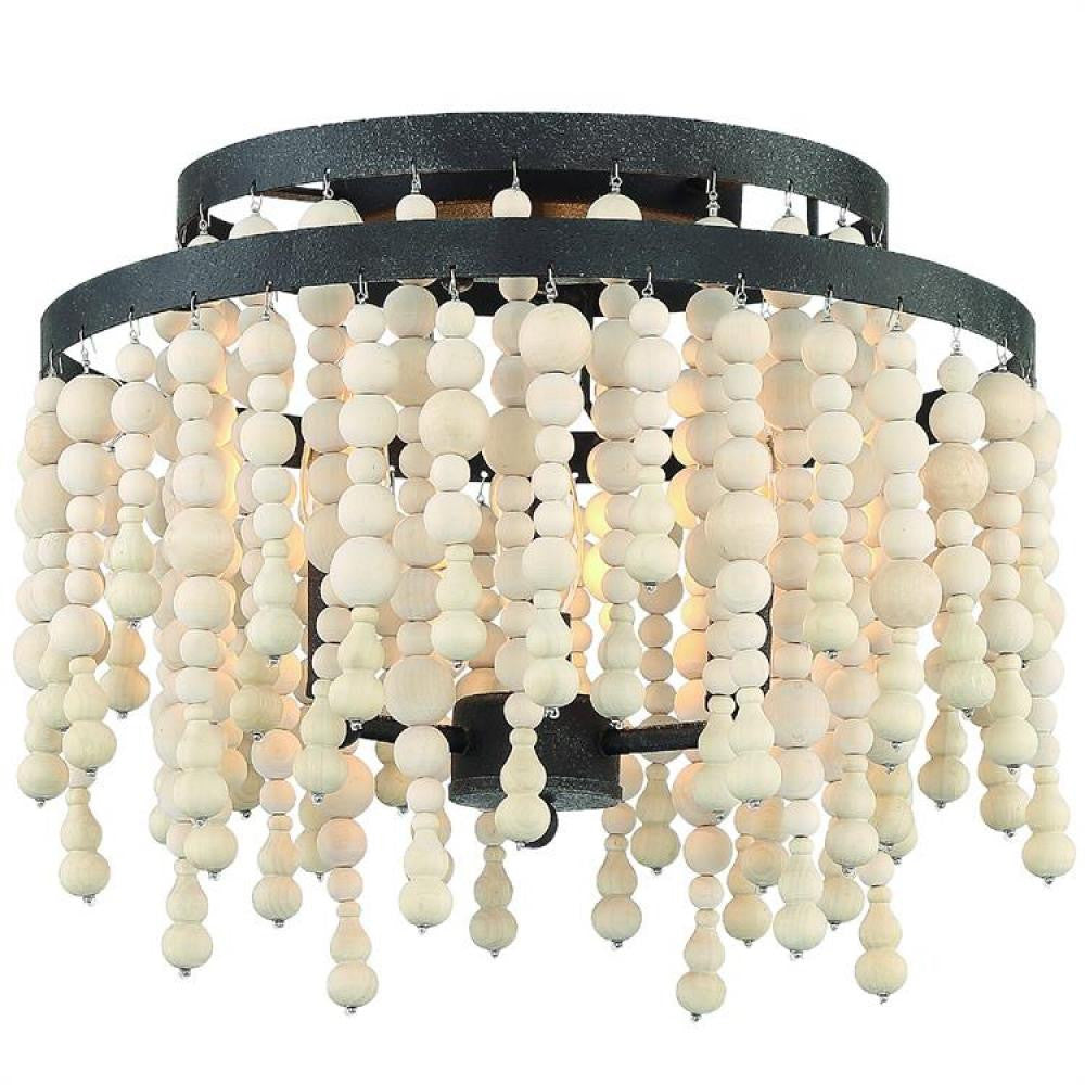 Crystorama Poppy Semi Flush Mount Forged Bronze