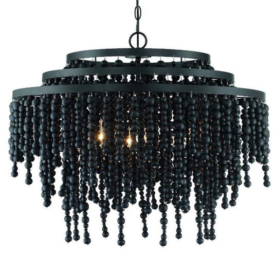Crystorama Poppy Chandelier Matte Black