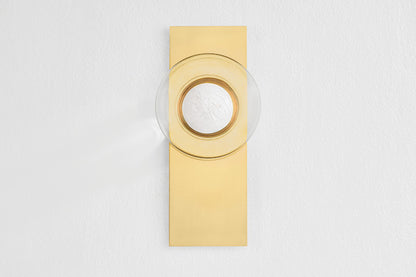 Hudson Valley Pound Ridge Wall Sconce Aged Brass detail view 3