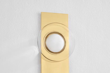 Hudson Valley Pound Ridge Wall Sconce Aged Brass detail view 4