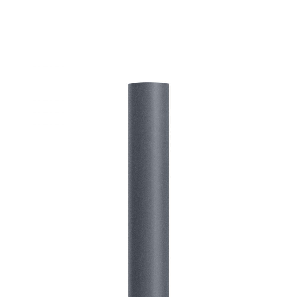 Troy Smooth Aluminum Pole Weathered Zinc