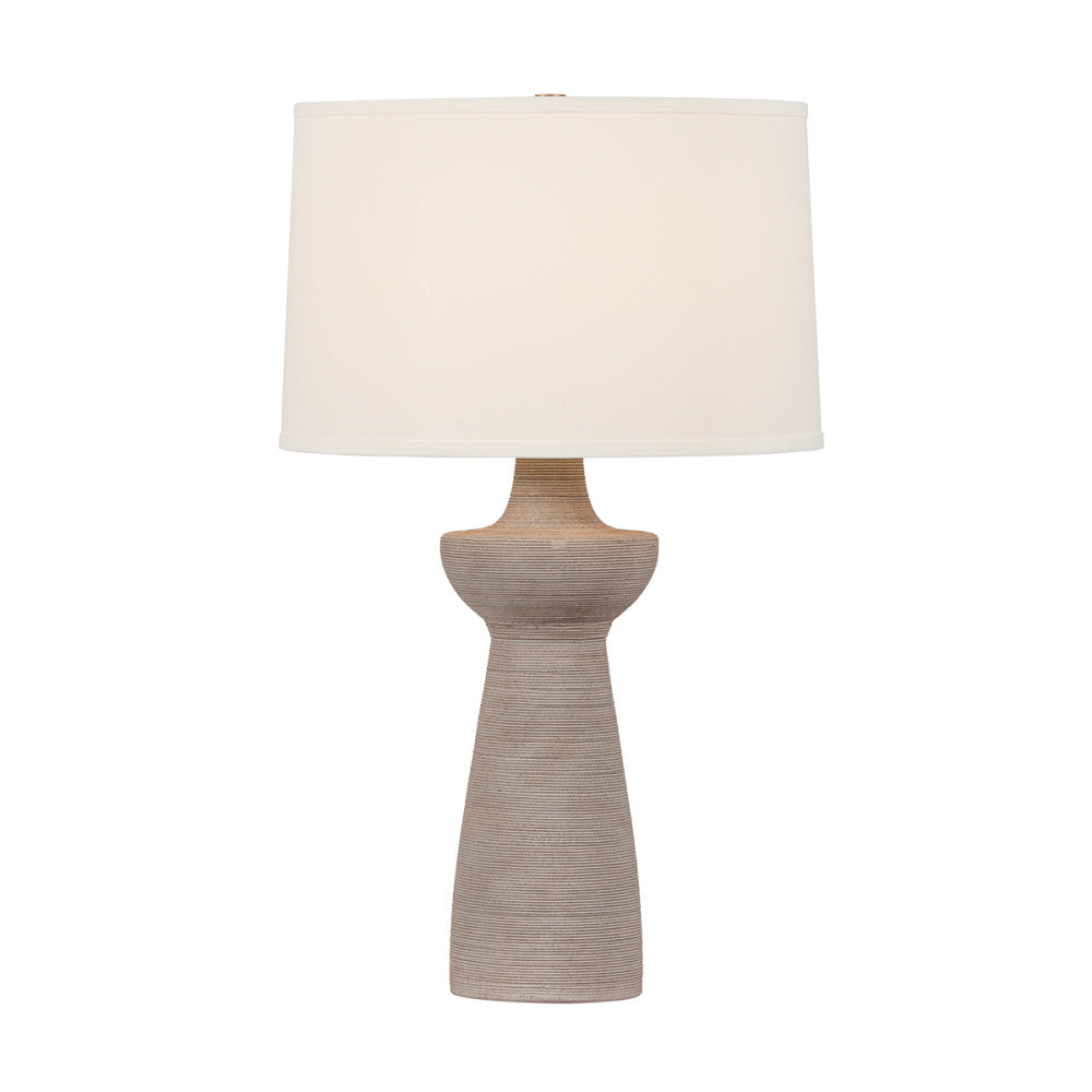 Troy Osgood Table Lamp Patina Brass / Ceramic Raked Sand