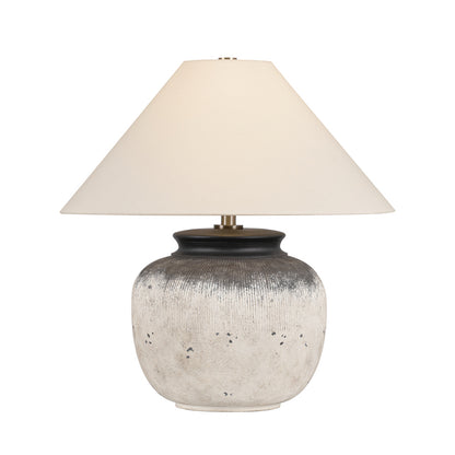Troy Unearthed Table Lamp Patina Brass / Ceramic Flamed White