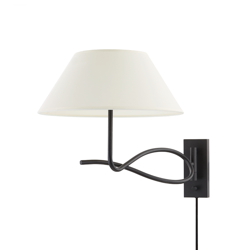 Troy Alameda Plug-In Wall Sconce Forged Iron