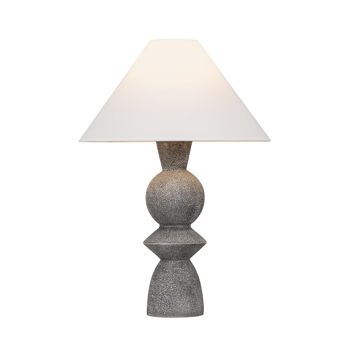 Troy Cyrah Table Lamp Patina Brass / Ceramic Lunar Grey