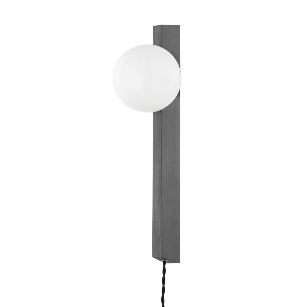 Troy Brisbane Plug-In Wall Sconce Graphite