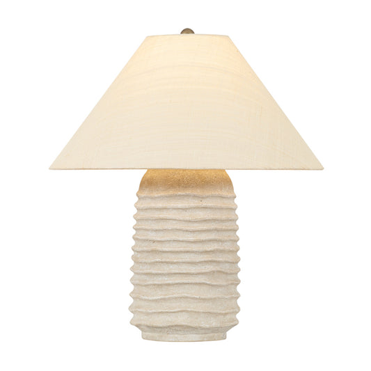 Troy Gino Table Lamp Patina Brass / Ceramic Enduring Ripple