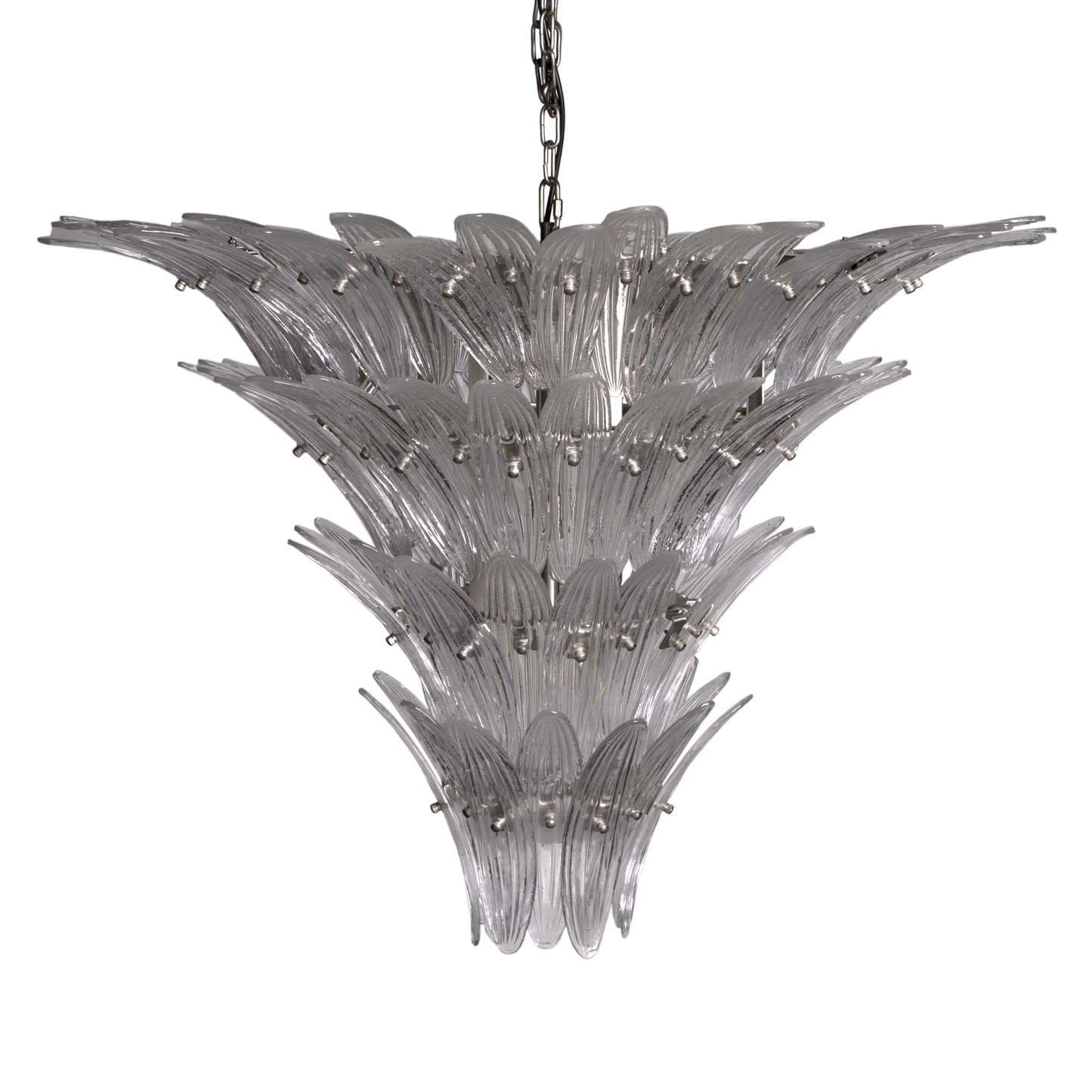 Noir Emperor Chandelier 40"W Antique Silver