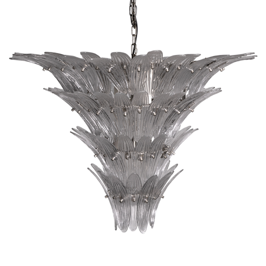 Noir Emperor Chandelier 40"W Antique Silver