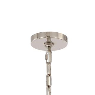 Paxton Chandelier - Polished Nickel, Clear Glass Drops 21"H, Crystorama (8116-PN 2KRUH)