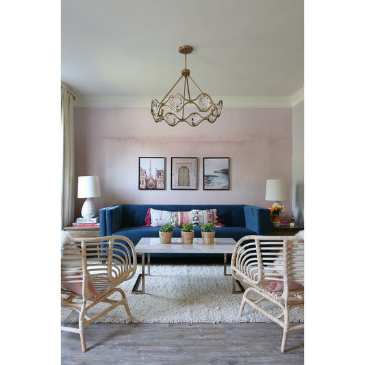 Quincy 8 Light Distressed Twilight Chandelier